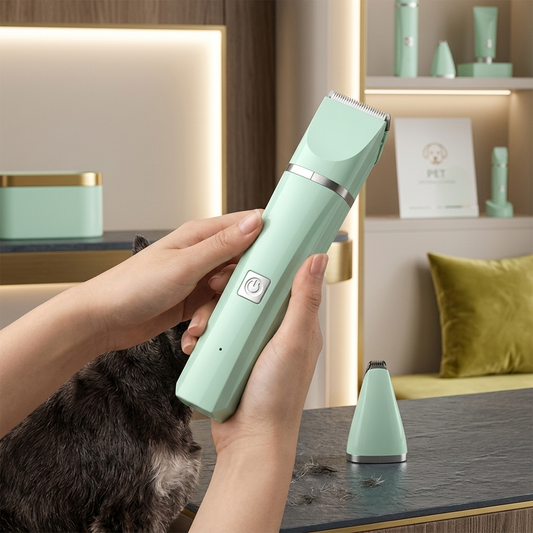 Tondeuse sans fil 4-en-1 pour animaux de compagnie – Kit de toilettage rechargeable pour chiens et chats à faible bruit