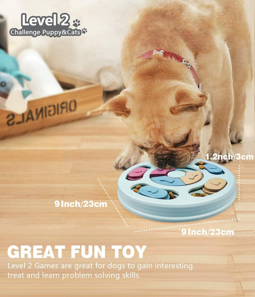 Interactive Dog Puzzle Feeder Toy – Mental Stimulation Treat Dispenser for Smart Dogs