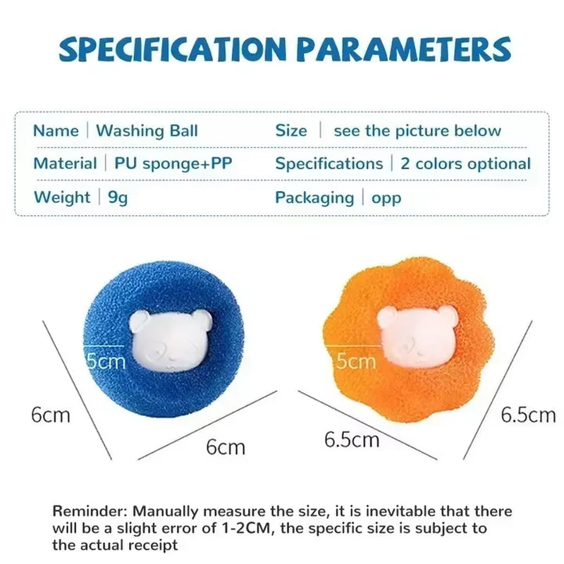 Reusable Laundry Balls for Pet Hair Collection - Lint Catcher for Washing Machines, Ideal for Clothes and Cat Accessories