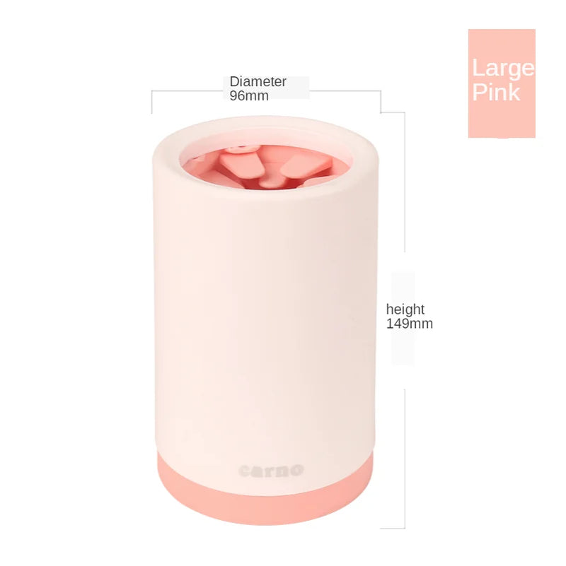 Portable Dog Paw Cleaner Cup with Soft Silicone Brush for Small & Large Dogs