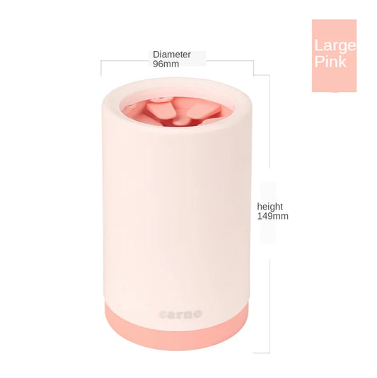 Portable Dog Paw Cleaner Cup with Soft Silicone Brush for Small & Large Dogs