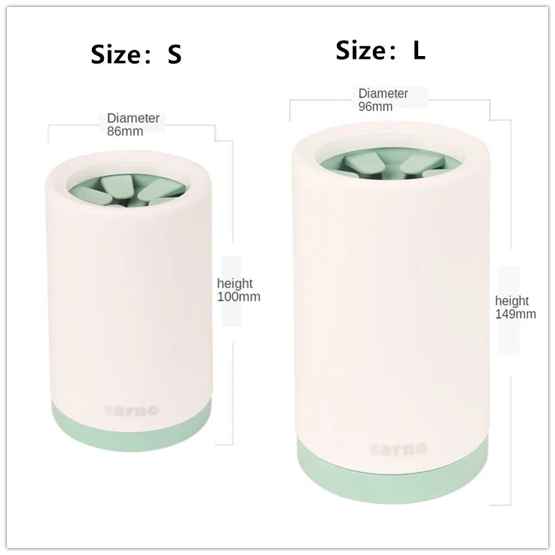 Portable Dog Paw Cleaner Cup with Soft Silicone Brush for Small & Large Dogs